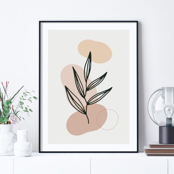 Modern Minimalist Abstract Boho Wall Art Print Home Decor [No Frame] - Picture 3 of 6